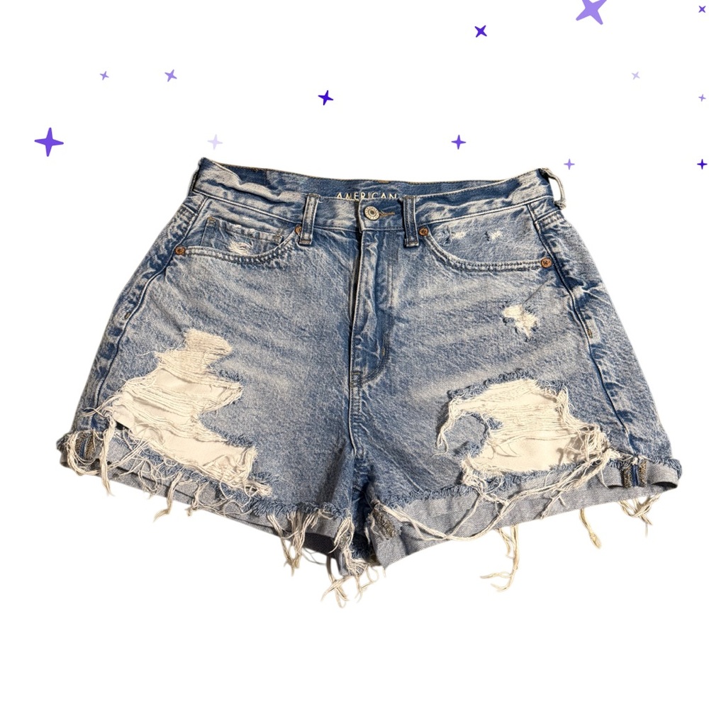 ✨American Eagle 🦅 Outfitters Distressed Light Blue Denim Jean Shorts